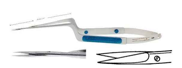 Сенсешн мікроножиці гострі/гострі багнетовидні прямі 70/195 мм